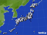 2016年10月27日のアメダス(風向・風速)