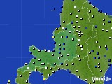 道央のアメダス実況(風向・風速)(2016年10月27日)