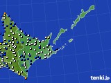 道東のアメダス実況(風向・風速)(2016年10月27日)