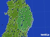 2016年10月27日の岩手県のアメダス(風向・風速)