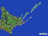 2016年10月29日の道東のアメダス(日照時間)