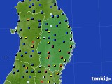 岩手県のアメダス実況(日照時間)(2016年10月29日)