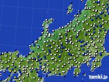 北陸地方のアメダス実況(風向・風速)(2016年10月29日)