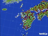 九州地方のアメダス実況(日照時間)(2016年10月30日)