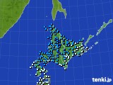 2016年10月30日の北海道地方のアメダス(気温)