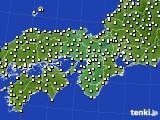 近畿地方のアメダス実況(気温)(2016年10月30日)