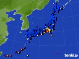 2016年10月31日のアメダス(日照時間)