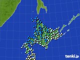2016年10月31日の北海道地方のアメダス(気温)