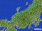 北陸地方のアメダス実況(風向・風速)(2016年10月31日)