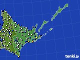道東のアメダス実況(風向・風速)(2016年10月31日)