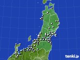 2016年11月01日の東北地方のアメダス(降水量)