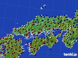 2016年11月01日の中国地方のアメダス(日照時間)