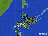 2016年11月02日の北海道地方のアメダス(日照時間)