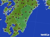 2016年11月02日の宮崎県のアメダス(日照時間)