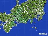 2016年11月02日の東海地方のアメダス(風向・風速)