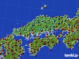 中国地方のアメダス実況(日照時間)(2016年11月03日)