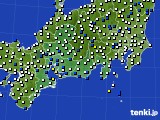 2016年11月03日の東海地方のアメダス(風向・風速)