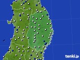 2016年11月03日の岩手県のアメダス(風向・風速)