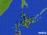 北海道地方のアメダス実況(日照時間)(2016年11月04日)