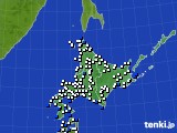 2016年11月05日の北海道地方のアメダス(風向・風速)
