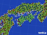 四国地方のアメダス実況(日照時間)(2016年11月06日)