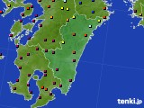 宮崎県のアメダス実況(日照時間)(2016年11月06日)