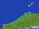 島根県のアメダス実況(風向・風速)(2016年11月06日)