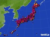 アメダス実況(日照時間)(2016年11月07日)