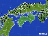 四国地方のアメダス実況(降水量)(2016年11月08日)