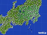 関東・甲信地方のアメダス実況(風向・風速)(2016年11月08日)