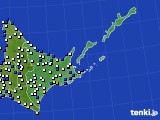 道東のアメダス実況(風向・風速)(2016年11月08日)