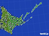 2016年11月08日の道東のアメダス(風向・風速)