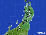 東北地方のアメダス実況(降水量)(2016年11月09日)