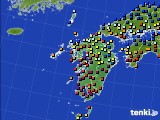 2016年11月09日の九州地方のアメダス(日照時間)