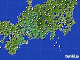 2016年11月09日の東海地方のアメダス(風向・風速)