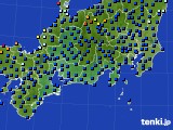 2016年11月10日の東海地方のアメダス(日照時間)