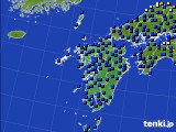 2016年11月10日の九州地方のアメダス(日照時間)