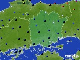 2016年11月10日の岡山県のアメダス(日照時間)