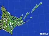 道東のアメダス実況(風向・風速)(2016年11月10日)