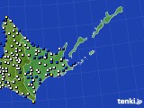 2016年11月10日の道東のアメダス(風向・風速)