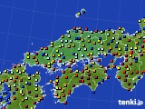 中国地方のアメダス実況(日照時間)(2016年11月11日)