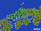 中国地方のアメダス実況(日照時間)(2016年11月13日)