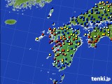 九州地方のアメダス実況(日照時間)(2016年11月13日)