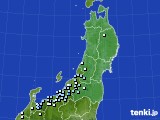 2016年11月15日の東北地方のアメダス(降水量)