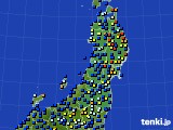 2016年11月15日の東北地方のアメダス(日照時間)