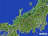 北陸地方のアメダス実況(風向・風速)(2016年11月15日)
