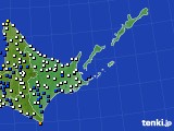 2016年11月15日の道東のアメダス(風向・風速)