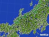 2016年11月16日の北陸地方のアメダス(風向・風速)