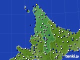 道北のアメダス実況(風向・風速)(2016年11月16日)