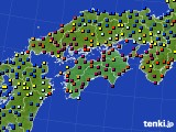 四国地方のアメダス実況(日照時間)(2016年11月17日)